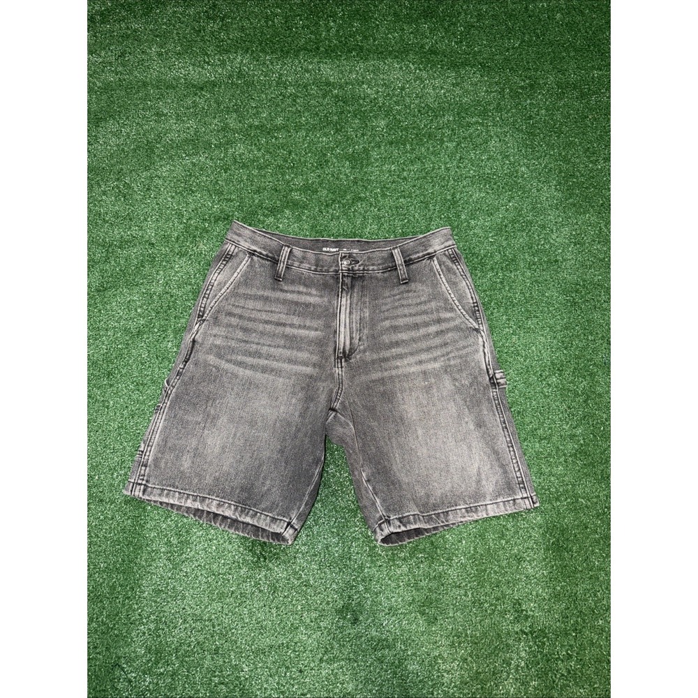 Old Navy‎ Men's Denim Carpenter Shorts Gray  9" Inseam Size 33